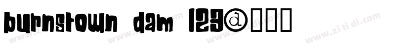 burnstown dam 123字体转换